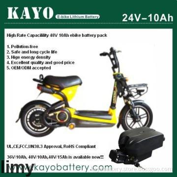 Li-ion Battery Pack used for ebike with charger, Al case, BMS48V10Ah